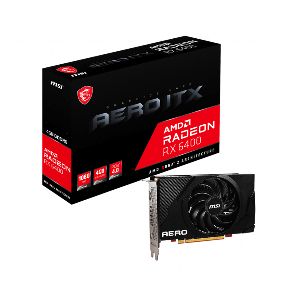 MSI RADEON RX 6400 AERO ITX 4GB GDDR6 - | Supreme IT Mall| Supreme IT Mall