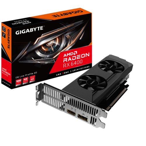 Radeon™ RX 6400 D6 LOW PROFILE 4G 01